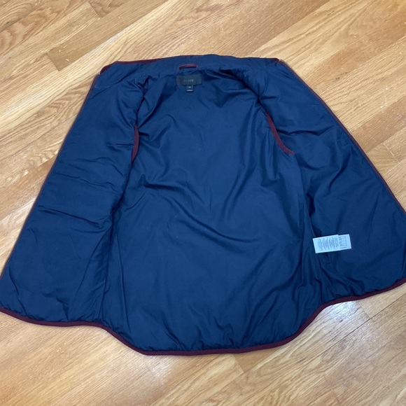 J. Crew Excursion Quilted Vest XS Burgundy - Picture 7 of 8